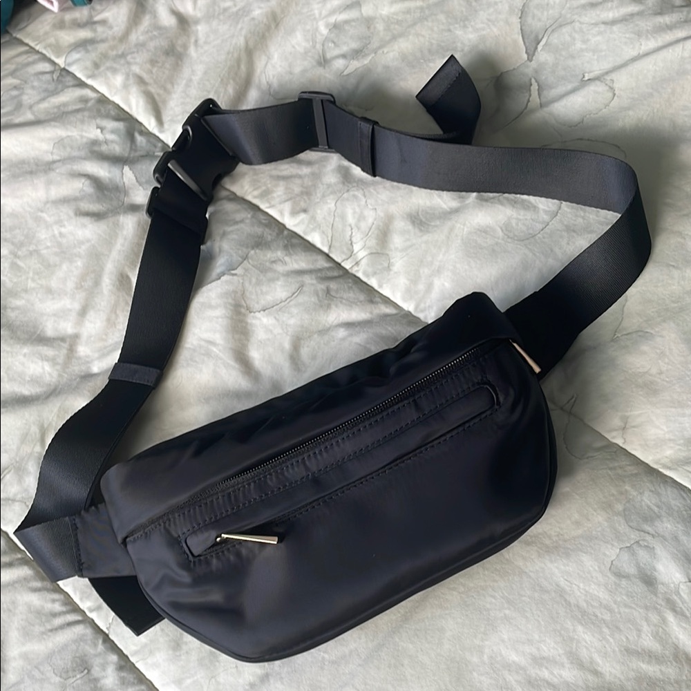 Black Unisex Crossbody Bag